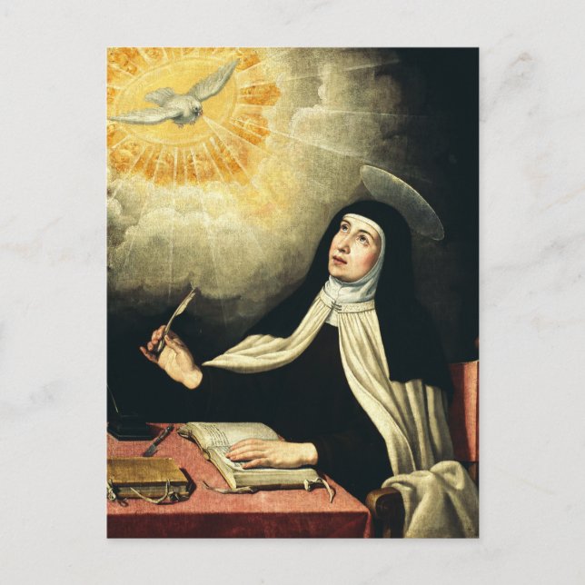 Saint Teresa av Avila Vykort (Framsida)