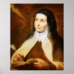 Saint Teresa de Avila Jesus katolska Saint Rubens Poster