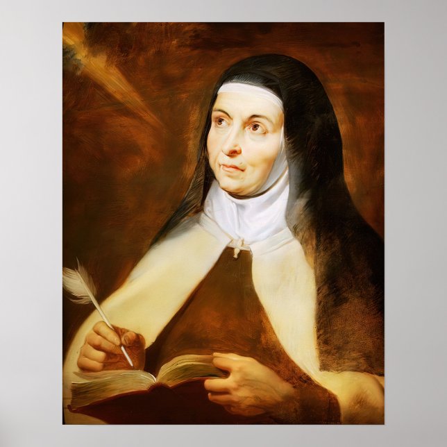Saint Teresa de Avila Jesus katolska Saint Rubens Poster (Framsidan)