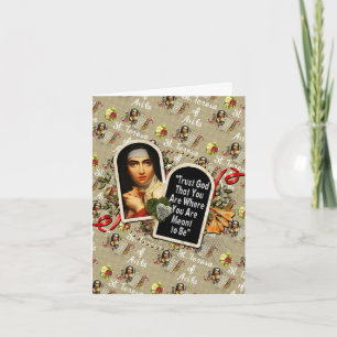 Saint Teresa de Avila-katolska Saint Therese Anteckningskort
