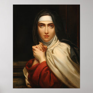 Saint Teresa de Avila-katolska Saint Therese Gerar Poster
