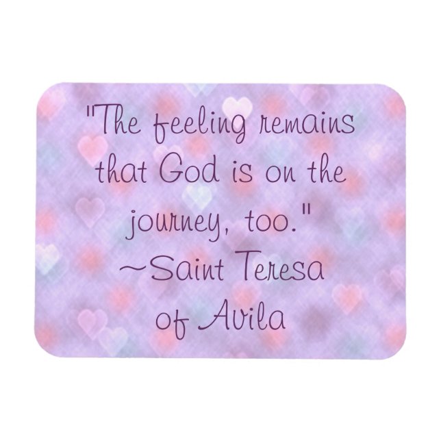Saint Teresa Gud på resa till Quote Magnet (Horisontell)