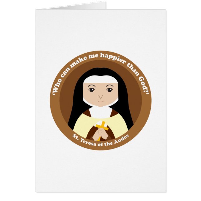 Saint Teresa i Andes Hälsningskort (Framsidan)
