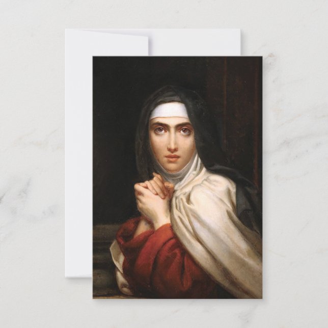 Saint Teresa of Avila Holy Card Tack Kort (Framsida)