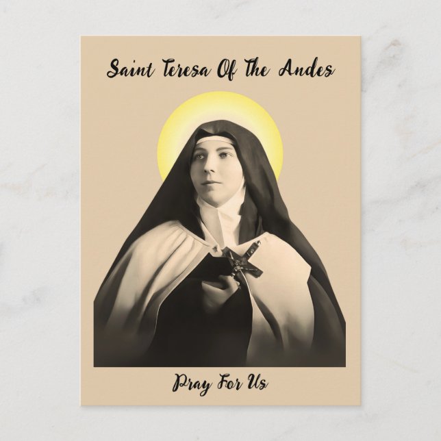 SAINT TERESA OF THE ANDES HELG VYKORT (Framsida)