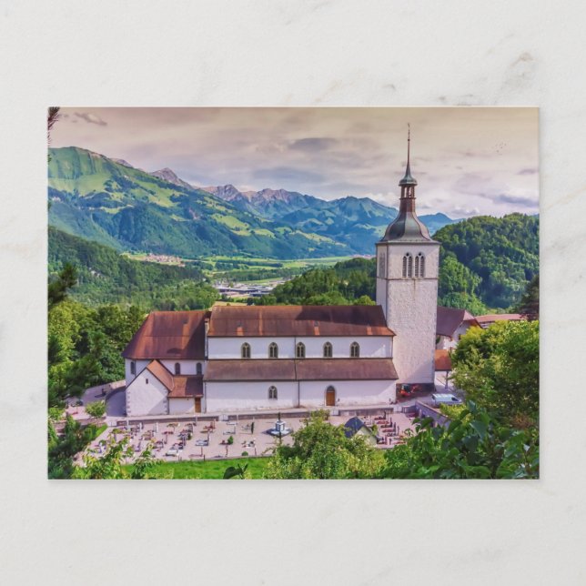 Saint-Theodul-parish, Gruyeres, Schweiz Vykort (Framsida)