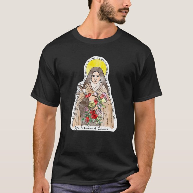 Saint Therese Lisieux Kids Little Flower Ro Cath T Shirt (Framsida)