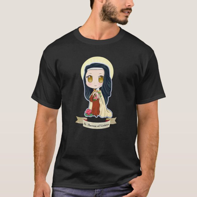 Saint Therese Lisieux Kids Little Flower Ro Cath T Shirt (Framsida)