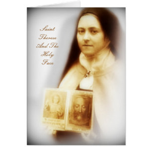 Saint Therese och Heligan Ansikte Hälsningskort