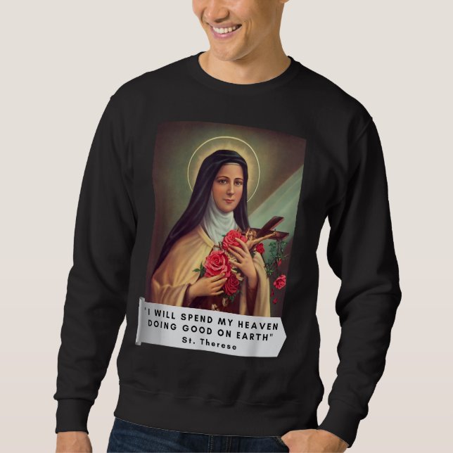 Saint Therese of Child Jesus Lång Ärmad Tröja (Framsida)