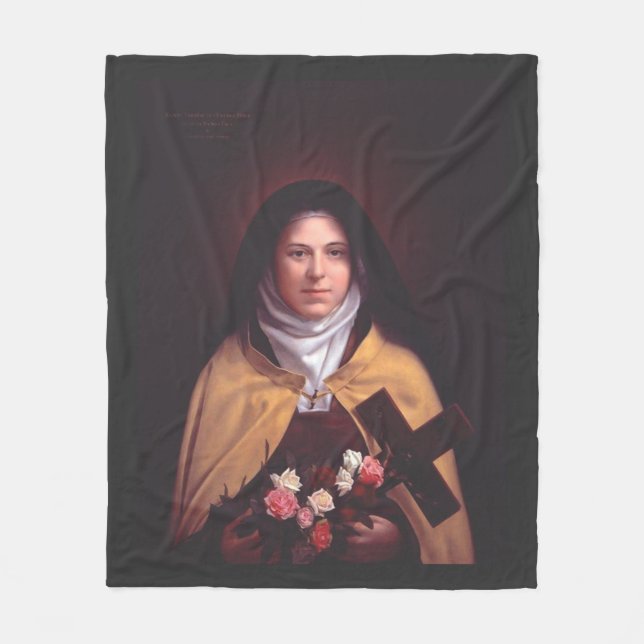 Saint Therese of Lisieux Fleecefilt (Framsidan)