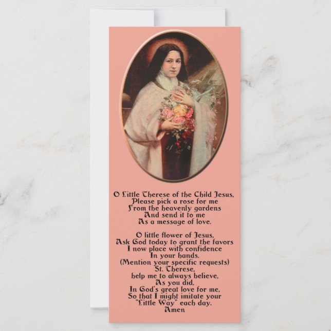 Saint Thérèse of Lisieux Heliga Card (Framsida)