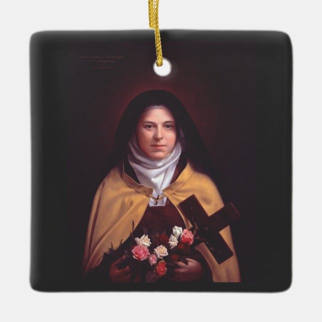 Saint Therese of Lisieux Julgransprydnad Keramik (Framsida)