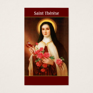 Saint Thérèse of Lisieux Prayer Cards Visitkort