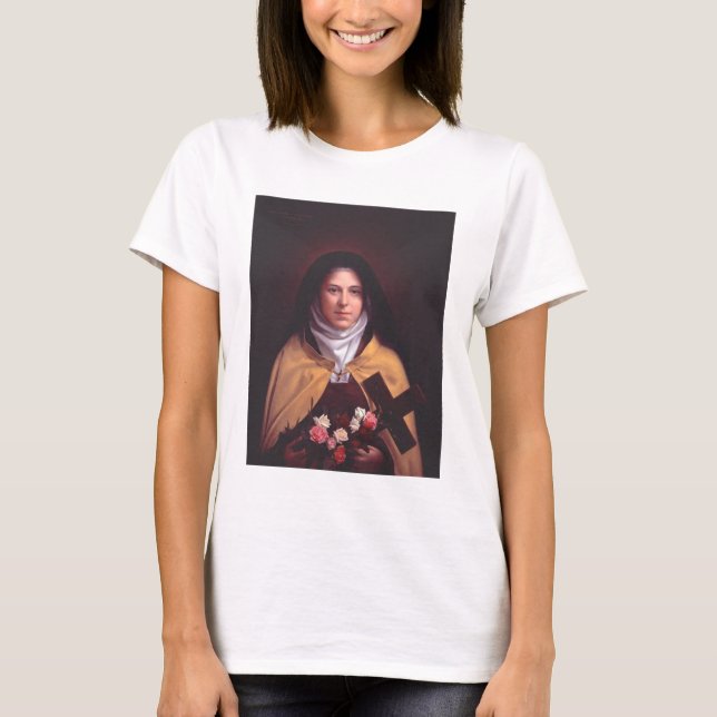 Saint Therese of Lisieux T Shirt (Framsida)