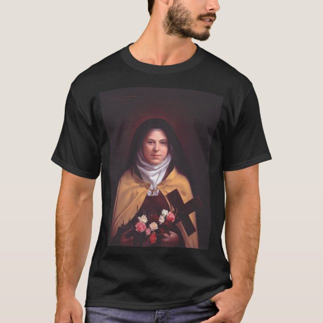 Saint Therese of Lisieux T Shirt (Framsida)