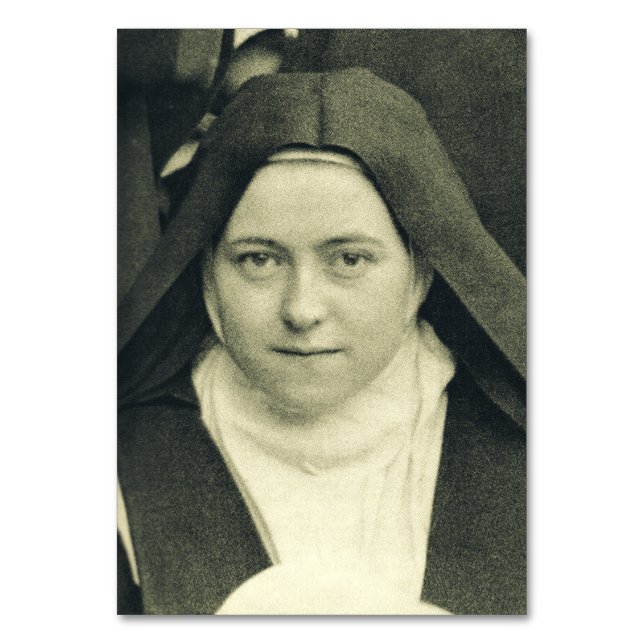 Saint Therese of the Child Jesus and Heliga Ansikt Bordsnummer (Framsidan)