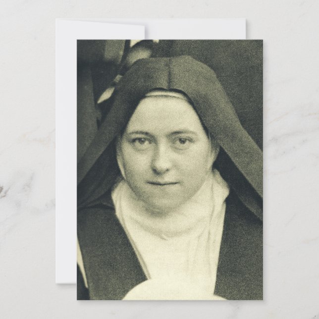Saint Therese of the Child Jesus and Heliga Ansikt Inbjudningar (Framsida)