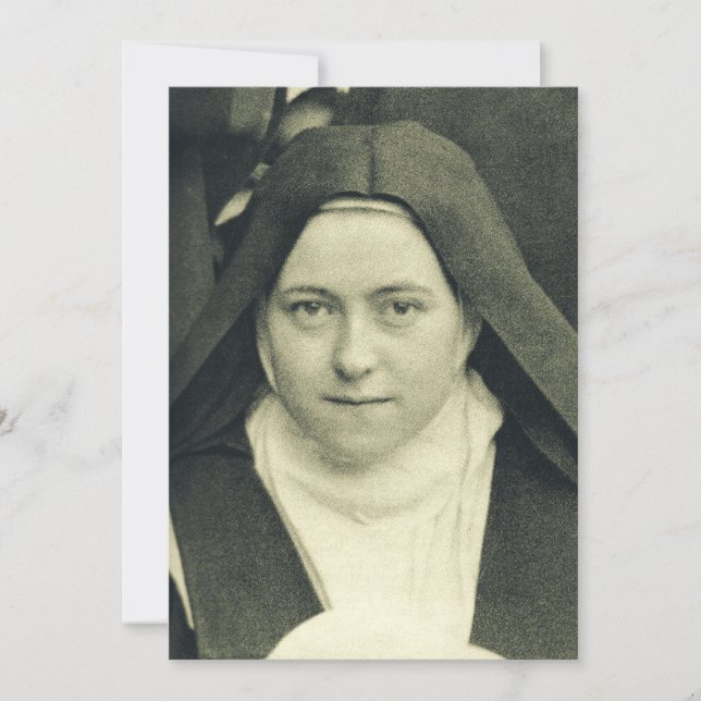 Saint Therese of the Child Jesus and Heliga Ansikt Julkort (Framsida)