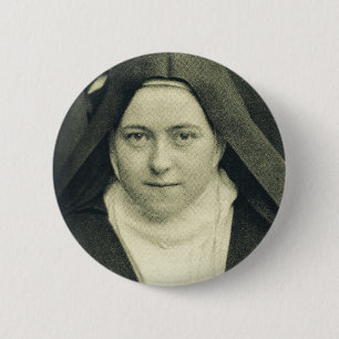 Saint Therese of the Child Jesus and Heliga Ansikt Knapp