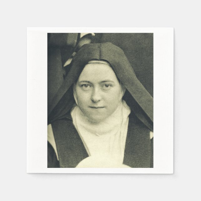 Saint Therese of the Child Jesus and Heliga Ansikt Pappersservett (Framsidan)