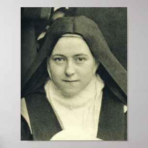 Saint Therese of the Child Jesus and Heliga Ansikt Poster
