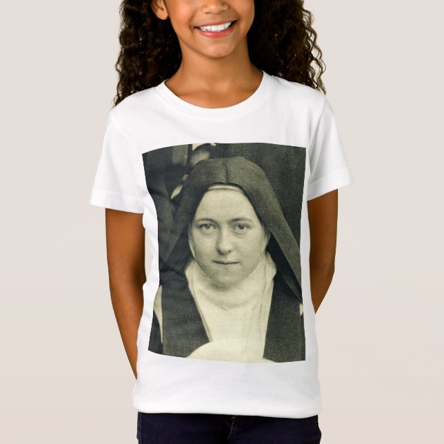 Saint Therese of the Child Jesus and Heliga Ansikt T Shirt (Framsida)