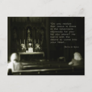 Saint Therese på Eucharistic Adoration Vykort