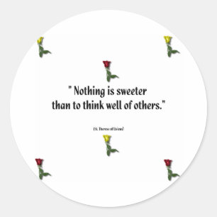 Saint Therese Quote 1 Runt Klistermärke