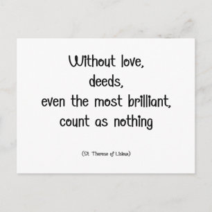 Saint Therese Quote Vykort