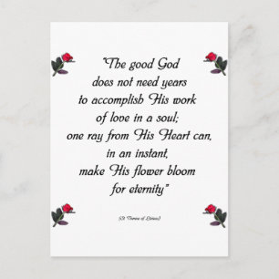 Saint Therese Quote Vykort
