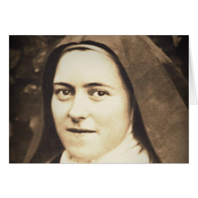 SAINT THERESESESE OF LISIEUX HÄLSNINGSKORT (Framsidan Horizontal)