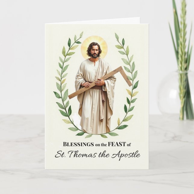 Saint Thomas, Apostle Feast Day Blessings Wreat Kort (Framsida)