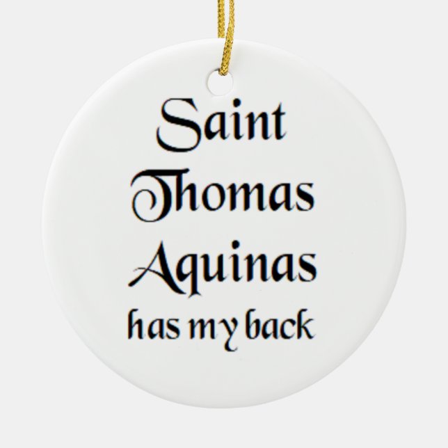 saint thomas aquinas julgransprydnad keramik (Framsidan)