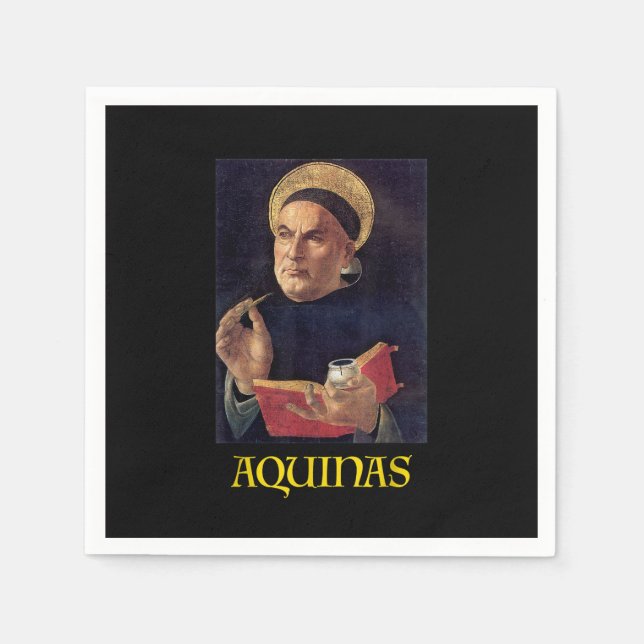 Saint Thomas Aquinas Painting Catholique Pappersservett (Framsidan)