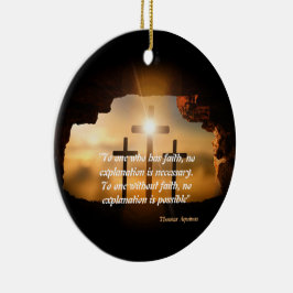 Saint Thomas Aquinas Quote on Faith Ceramic Orname Julgransprydnad Keramik