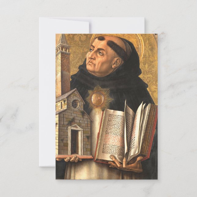 Saint Thomas Aquinas Tack Kort (Framsida)