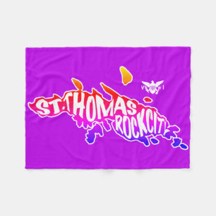 Saint Thomas, "Sten City", Jungfruöarna Lila Fleecefilt