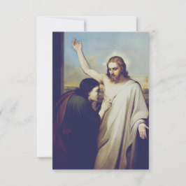 Saint Thomas the Apostle with Jesus Holy Card Tack Kort