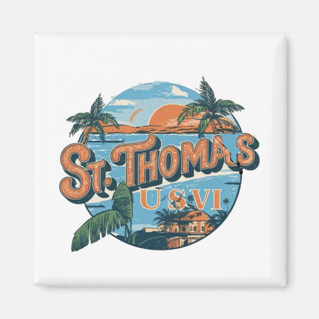 Saint Thomas U.S. Virgin Islands Magnet (Framsidan)