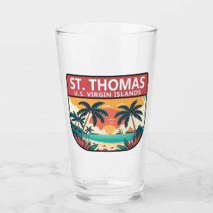 Saint Thomas U.S. Virgin Islands Retro Emblem Glaskopp