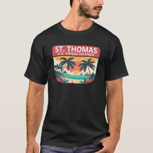 Saint Thomas U.S. Virgin Islands Retro Emblem T Shirt