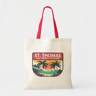Saint Thomas U.S. Virgin Islands Retro Emblem Tygkasse