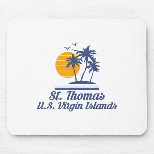 Saint Thomas Us Virgin Islands Beach Västindien Musmatta (Framsidan)