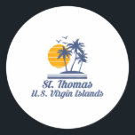 Saint Thomas Us Virgin Islands Beach Västindien Runt Klistermärke<br><div class="desc">Saint Thomas Us Virgin Islands Beach Västindien Land _1</div>