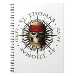 Saint Thomas USVI Pirat Skull Anteckningsbok