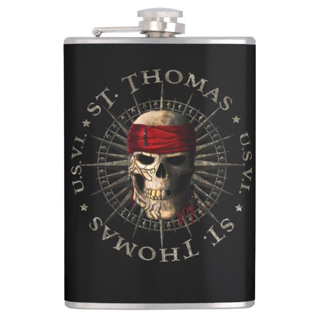 Saint Thomas USVI Pirat Skull Fickplunta (Framsidan)