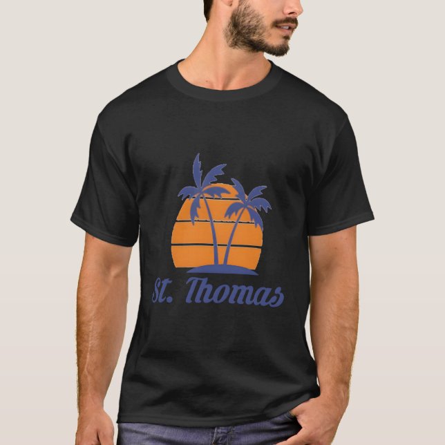Saint Thomas Usvi Virgin Islands Caribbean Beach T Shirt (Framsida)