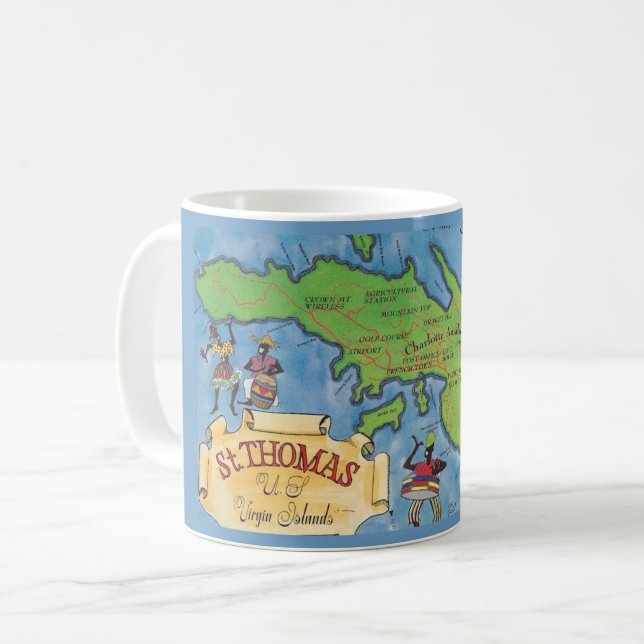 Saint Thomas Virgin-öarna Kaffemugg (Framsida vänster)