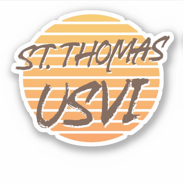 Saint Thomas Virgin-öarna Klistermärken (Framsida)